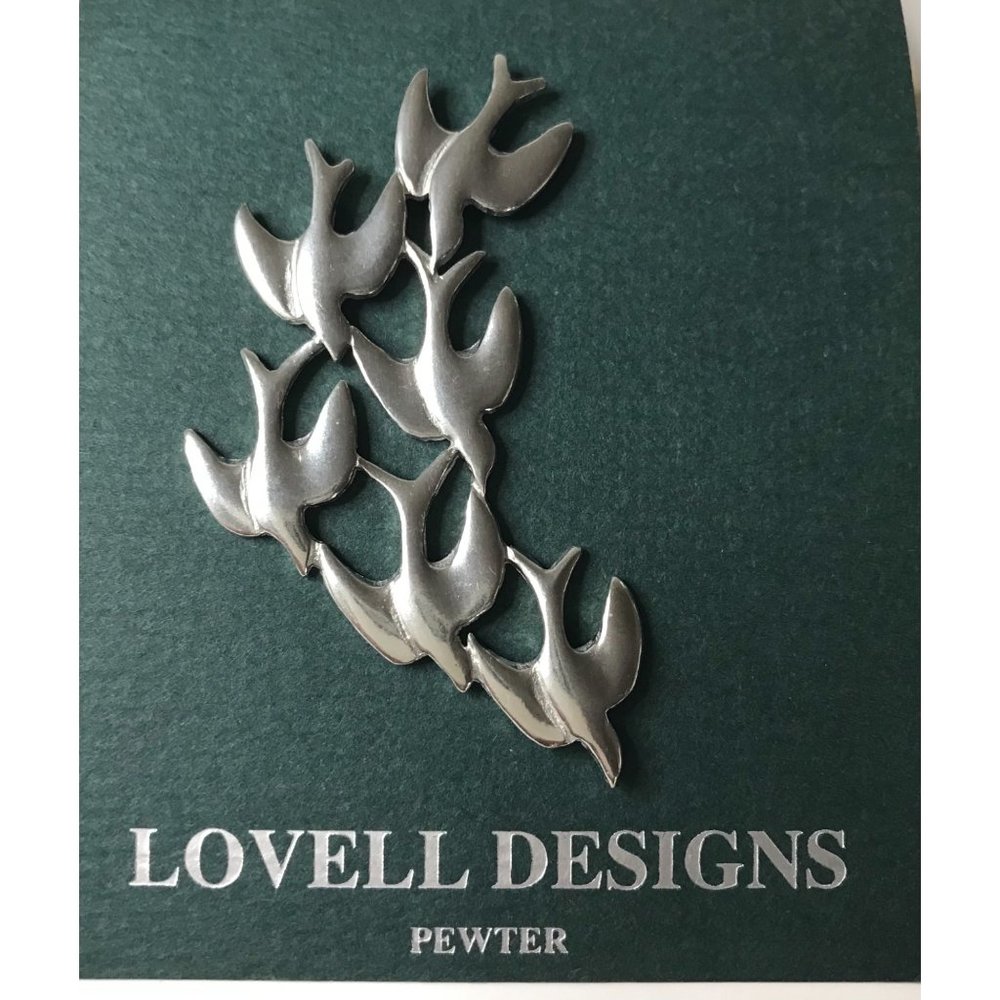 Lovell Designs Pewter Skydancers Pin New in Box - Picture 3 of 7